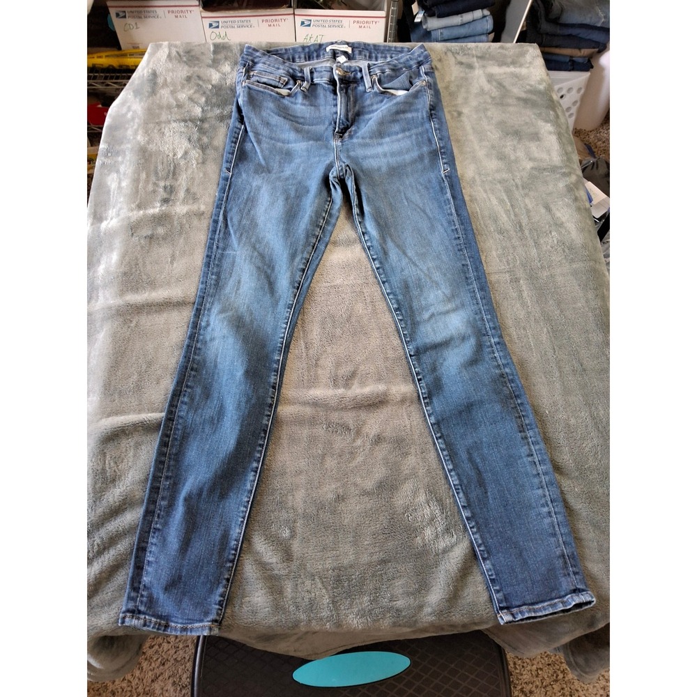 Good American Good Legs Skinny Jeans Medium Wash Blue High Rise Denim Women 4/27